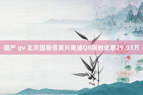 国产 gv 北京国服信奥兴奥迪Q8限时优惠29.93万